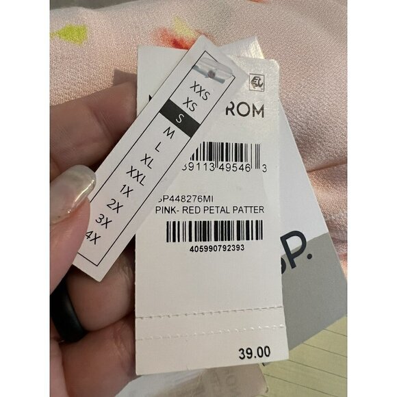 Nordstrom BP Floral Dress pink SMALL short sleeves Bohemian NEW - Picture 5 of 13